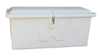 Taylor Made Products White 67.75''L X 27.75''W X 26''H Stow 'N Go Uv-Resistant Polyethylene Waterproof Storage Box With Stainles