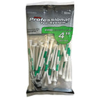 J&M Pts Pro Length Max Golf Tees (50-Count), White/Green, 4-Inch