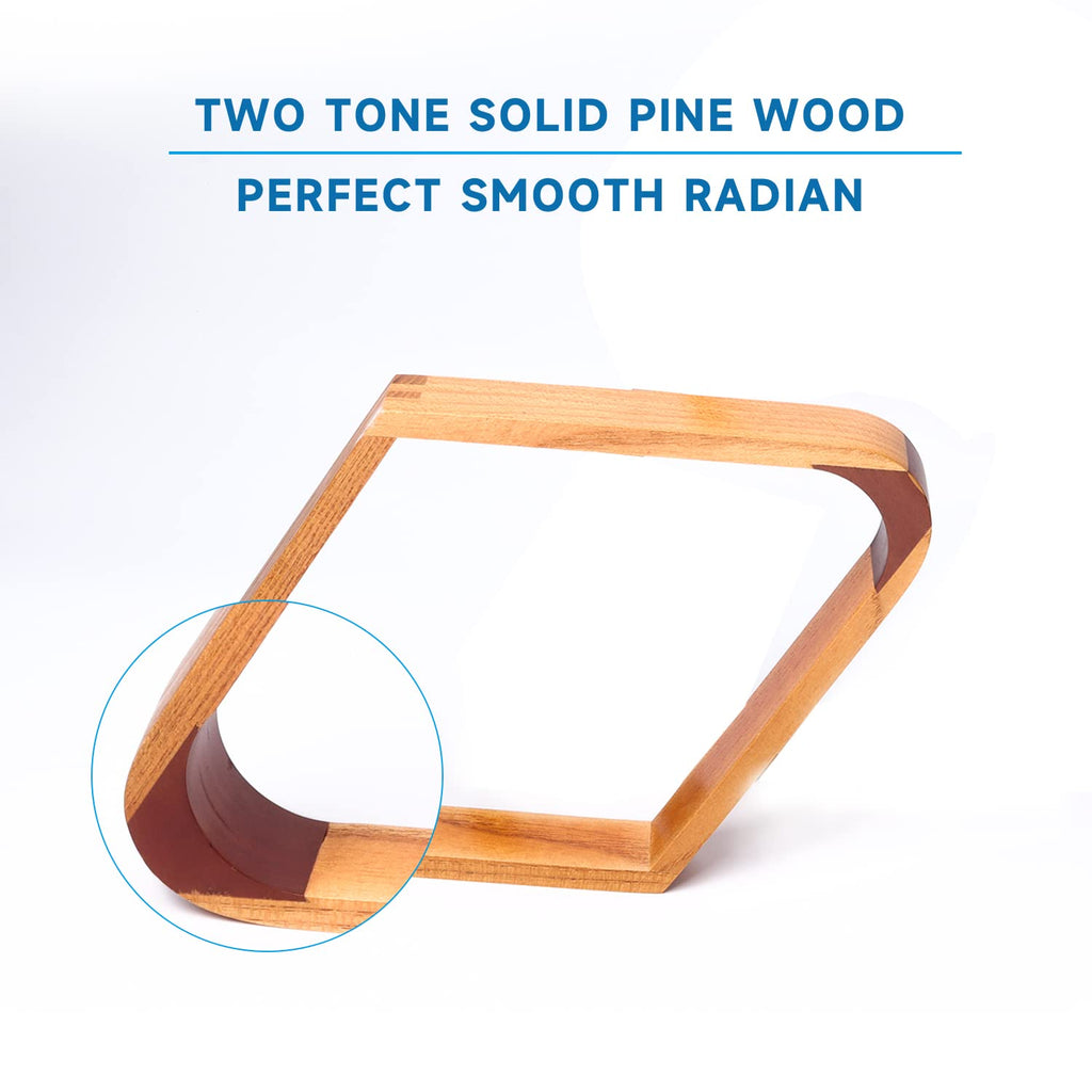 Gse 2-Tone Solid Wood Billiard 8-Ball Triangle Or 9-Ball Diamond Pool Ball Racks For 2-1/4'' Pool Balls (8-Ball Triangle & 9-Bal