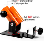 Yes4All 360 Swivel T-Bar Row Platform - Landmine Handle Attachment, Fits 1 Standard Bar And 2 Olympic Bar - Orange