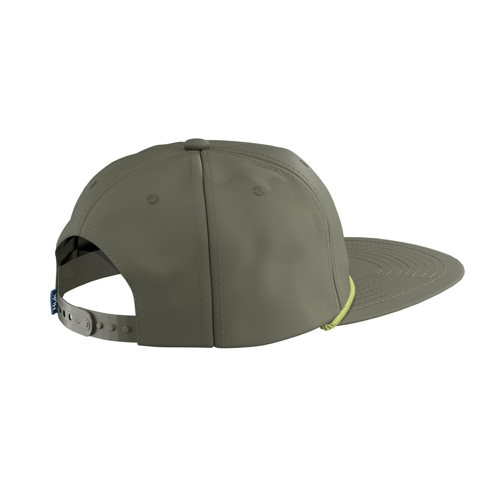 HUK Mens Trucker Hat, Anti-Glare Snapback Fishing Hat for Men, Stitch Fish - Moss, One Size