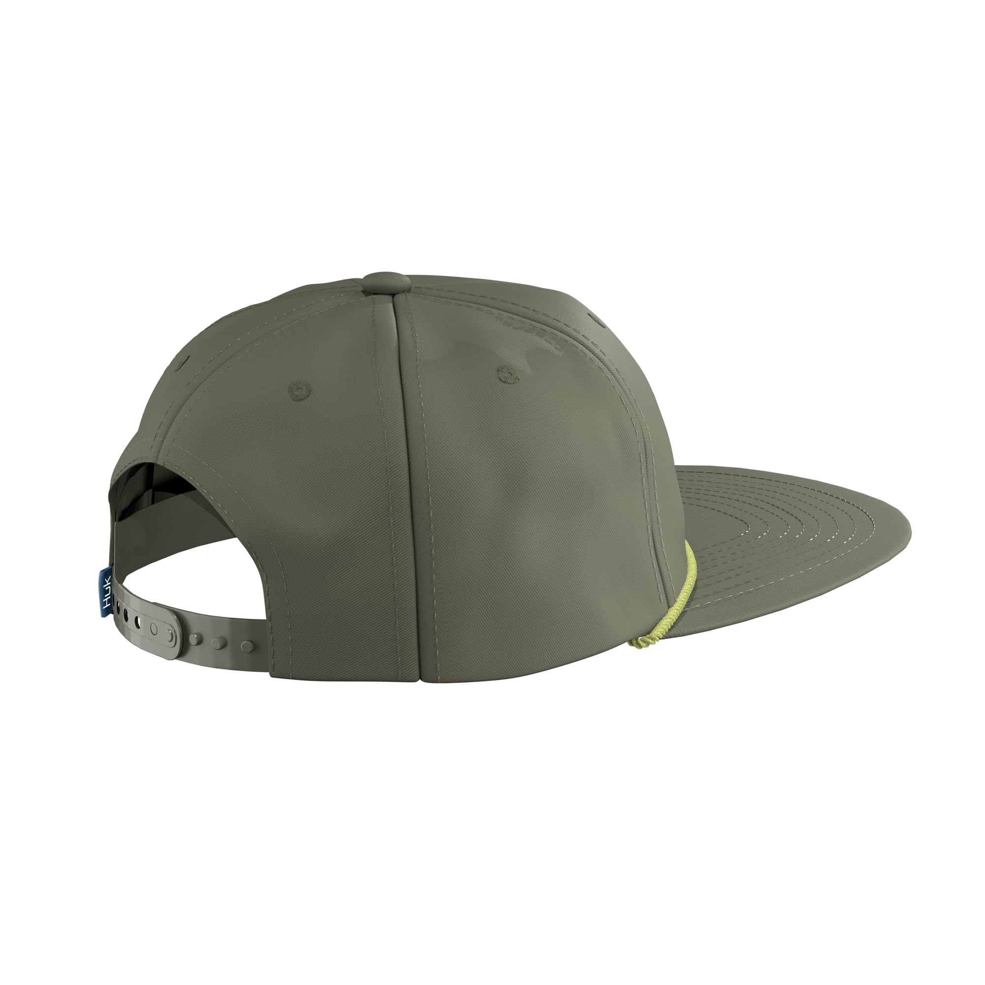 HUK Mens Trucker Hat, Anti-Glare Snapback Fishing Hat for Men, Stitch Fish - Moss, One Size