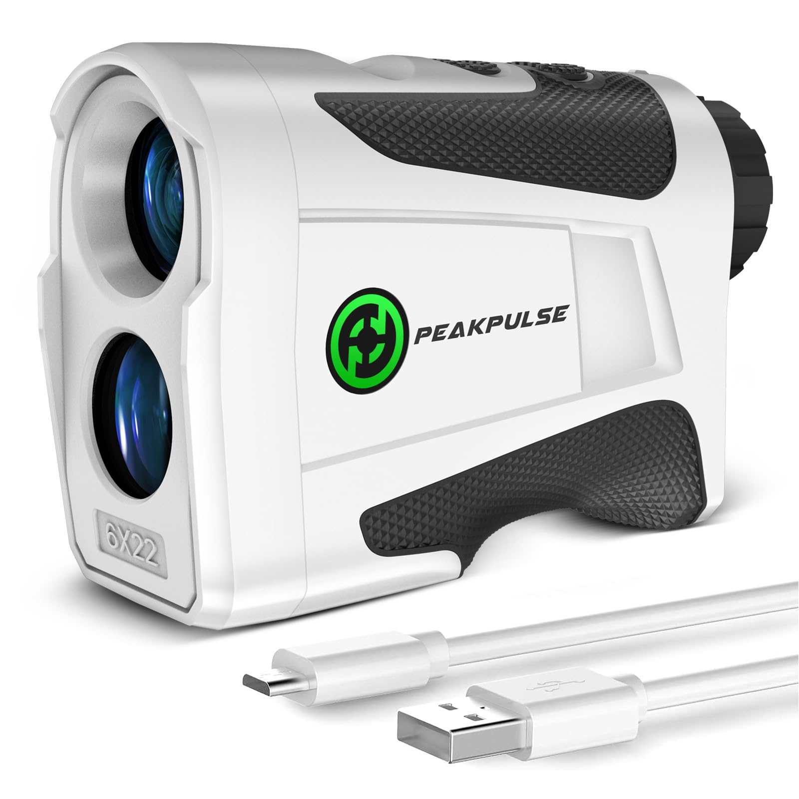 PEAKPULSE 1200 Yds Golf Rangefinder Easy to Clean Slope Magnet Rechargeable 6X Magnification Distance Range Finders Flag Pin Loc