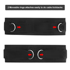 Hyvawo Waist Belt Neoprene Padded Gym Pulley Strap With Rings For Cable Machines Fitness Exercise Speed Agility Resistance Train