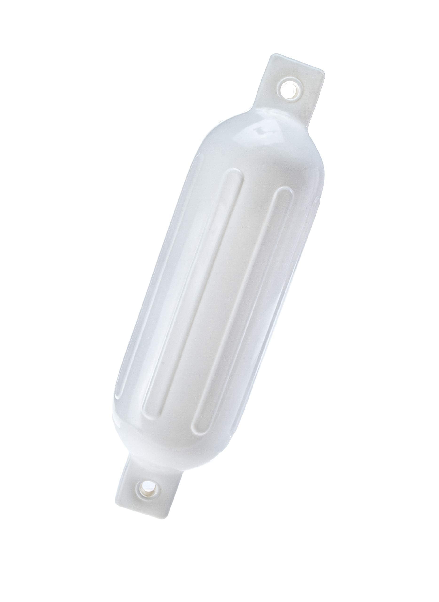 Seachoice Twin Eye Ribbed Boat Fender, White, 5-1/2 In. X 20 In.