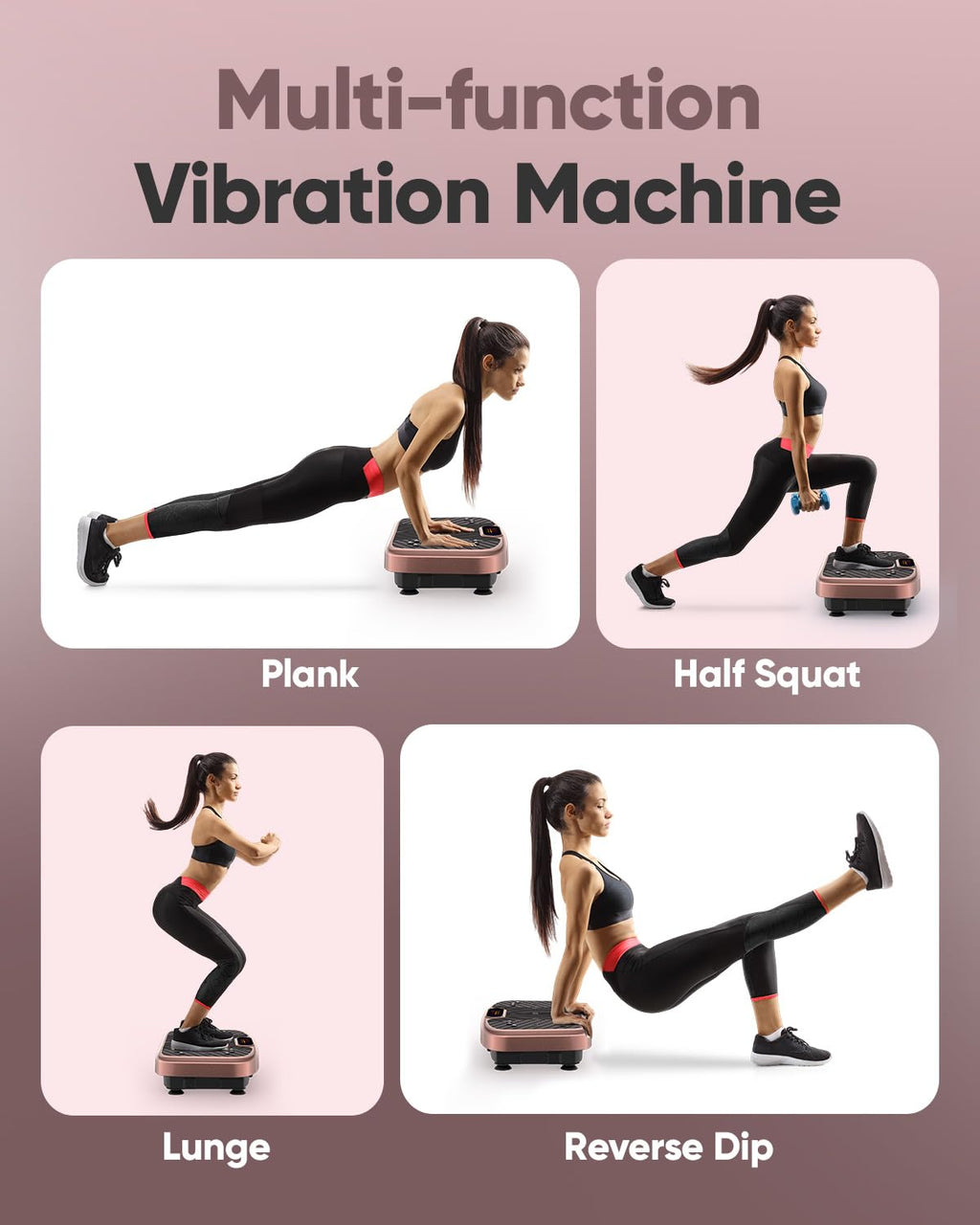 GDCOO Vibration Plate Exercise Machine Vibrating Platform for Fun Lymphatic Drainage and Weight Loss, Vibrant Home Workout Equip