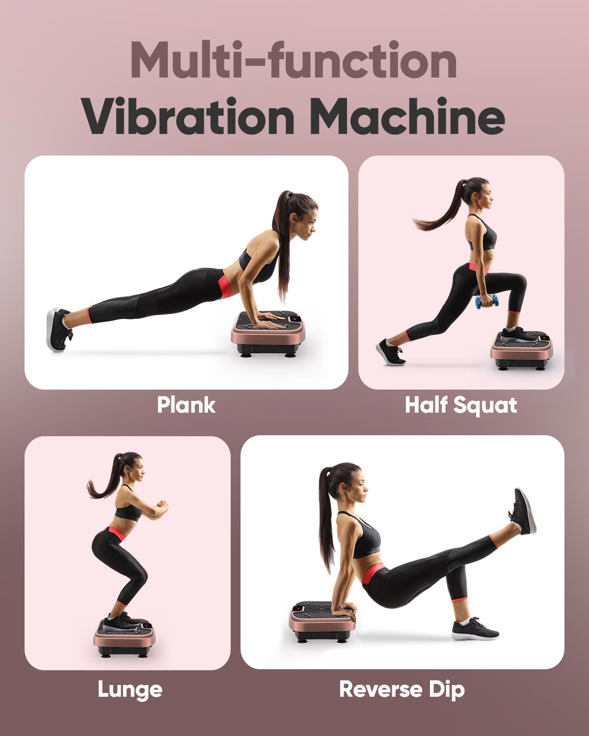 GDCOO Vibration Plate Exercise Machine Vibrating Platform for Fun Lymphatic Drainage and Weight Loss, Vibrant Home Workout Equip