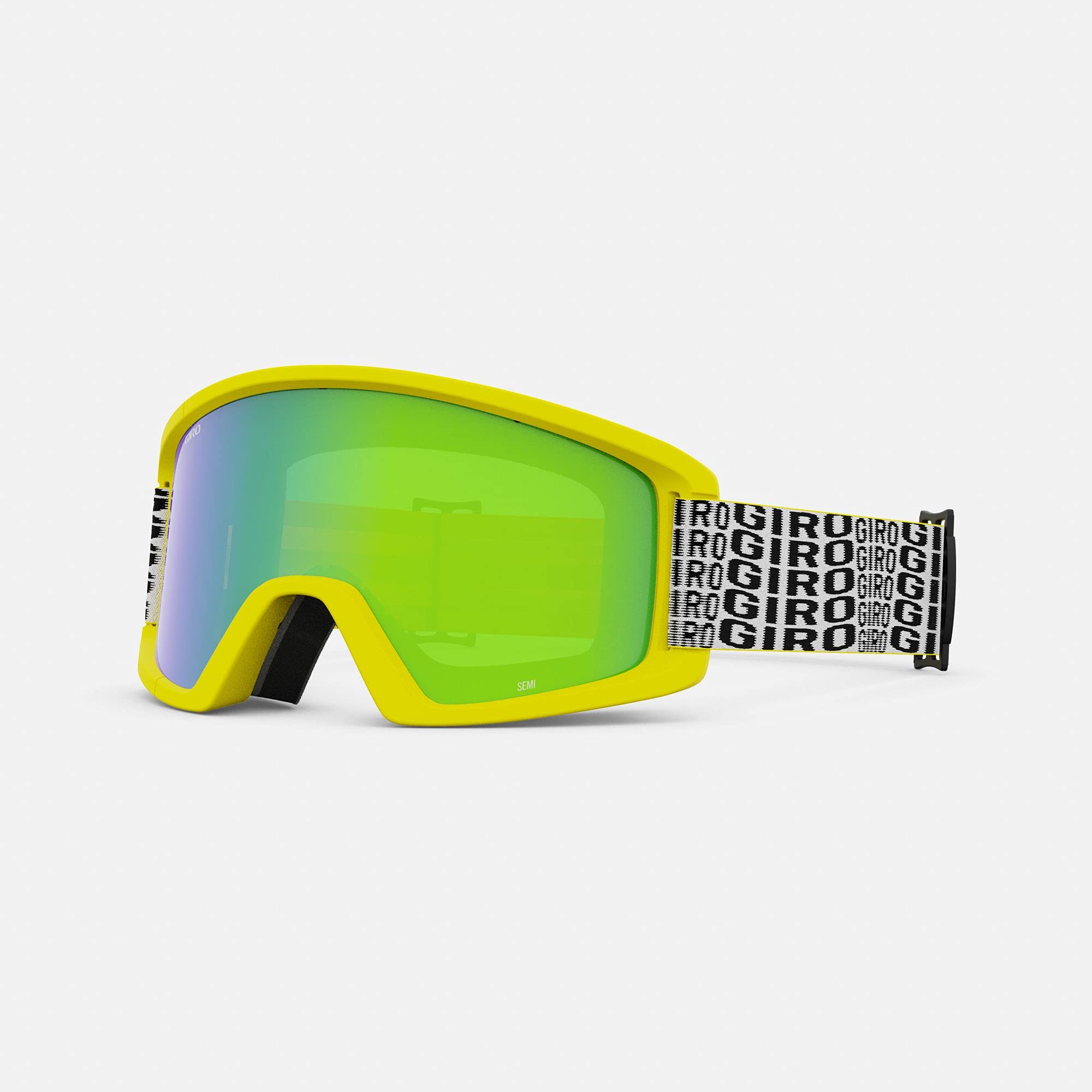 Giro Semi Ski Goggles - Snowboard Goggles for Men, Women & Youth - Yellow Constant Strap with Loden Green/Yellow Lenses