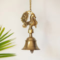 Exclusivelane Elegant Peacock Pure Brass Hanging Bells For Pooja Room (Set Of 1, 3.7 X 3.7 X 7.7 Inch, 1.1 Kg) | Brass Bells F