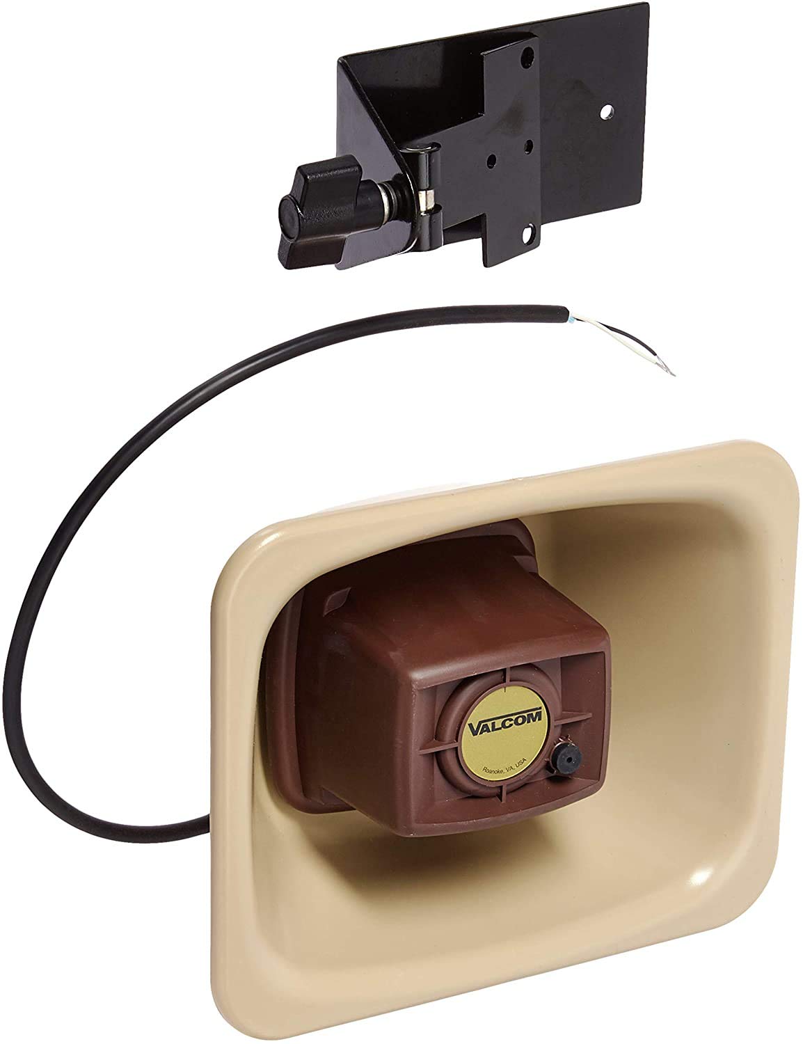 Valcom V-1090-W Talkback Flexhorn With Mounting Bracket, White