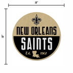 Rico Industries Nfl Football New Orleans Saints Classic Shape Cut Pennant - Home And Living Room D  Cor - Soft Felt Ez To Hang