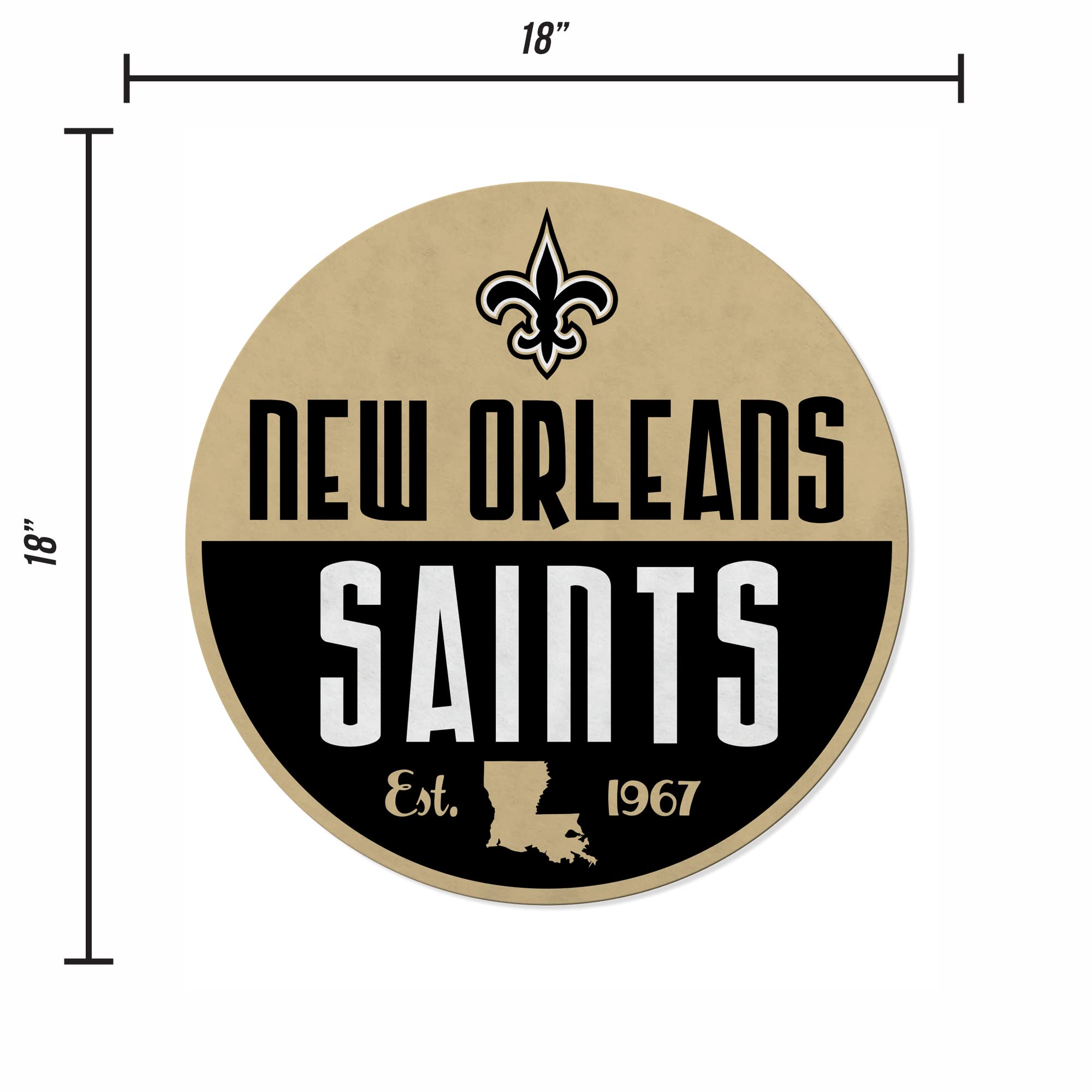 Rico Industries Nfl Football New Orleans Saints Classic Shape Cut Pennant - Home And Living Room D  Cor - Soft Felt Ez To Hang