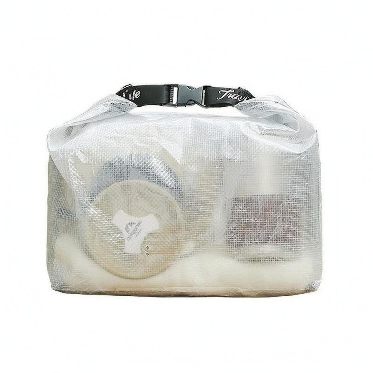 Ecomistiq WaterResistant RollTop Storage Bag Lightweight Outdoor Storage Bag SoftSided For, Transparent, L