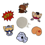 Andoji Golf Gift Golf Ball Marker Sets With Magnetic Hat Clip (Obscene Gestures)