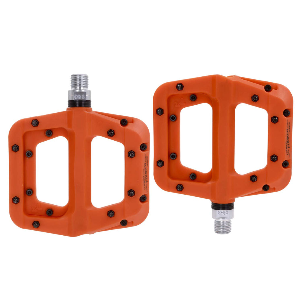 Fooker Mtb Pedals Mountain Bike Pedals 3 Bearing Non-Slip Lightweight Nylon Fiber Bicycle Platform Pedals For Bmx Mtb 9/16''