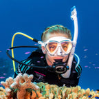 Tusa Sp-0101 Hyperdry Elite Ii Scuba Diving Snorkel, Black/Ocean Green