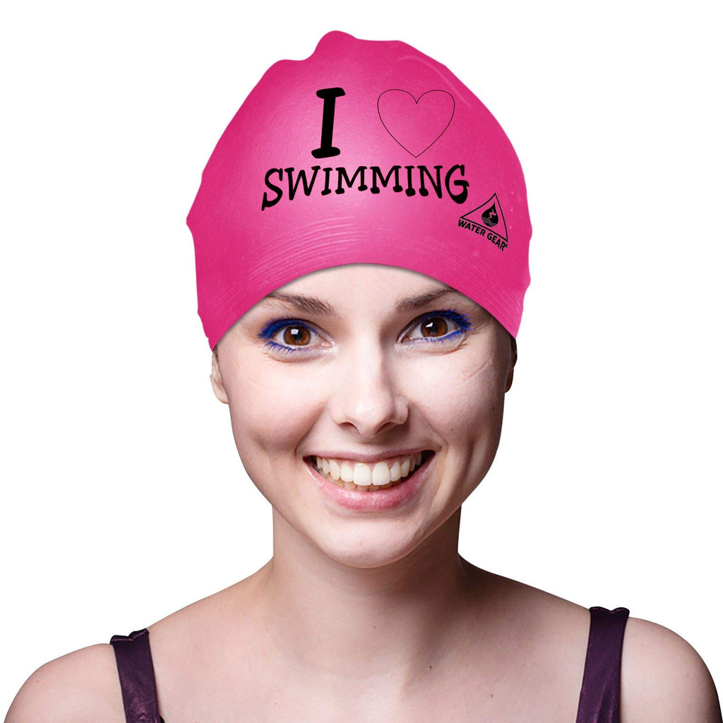 Water Gear Latex Swim Cap- Keeps Hair Dry And Secure - Comfortable And Great Fit - Shave Time Off Your Lap - Swim Caps For Men W