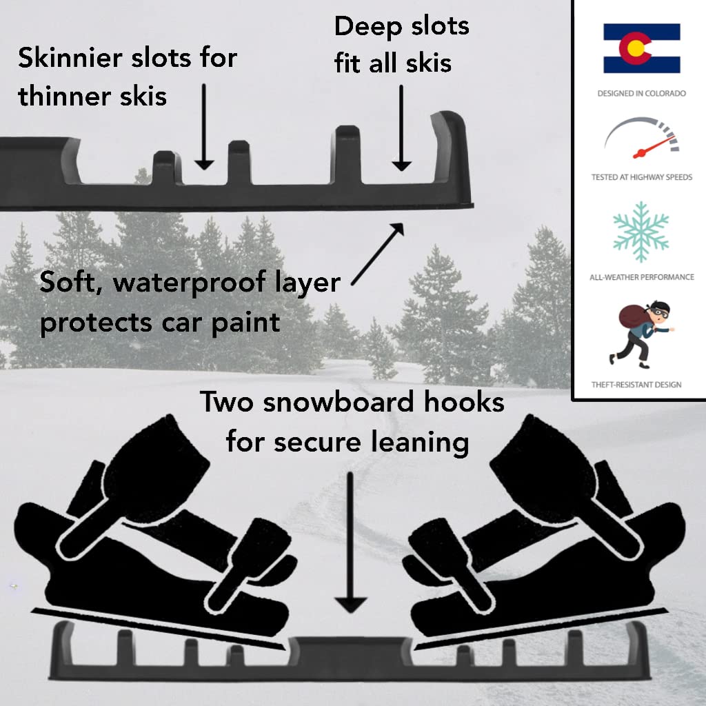 SnoStrip by RigStrips | The Original Protective Magnetic Ski & Snowboard Holder for The Side of Your Vehicle for Paint and Gear