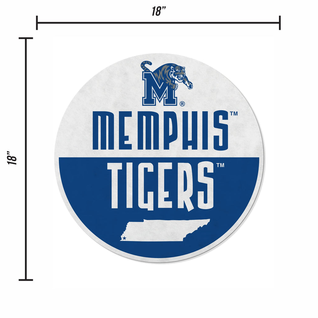 Rico Industries Ncaa Memphis Tigers Classic Shape Cut Pennant - Home And Living Room D  Cor - Soft Felt Ez To Hang 20.5 X 18