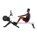 Sole Fitness SR550 Rower, Foldable Rowing Machines for Home Use, Bluetooth, Touch Screen, Heart Monitoring, Air & Magnetic Resis