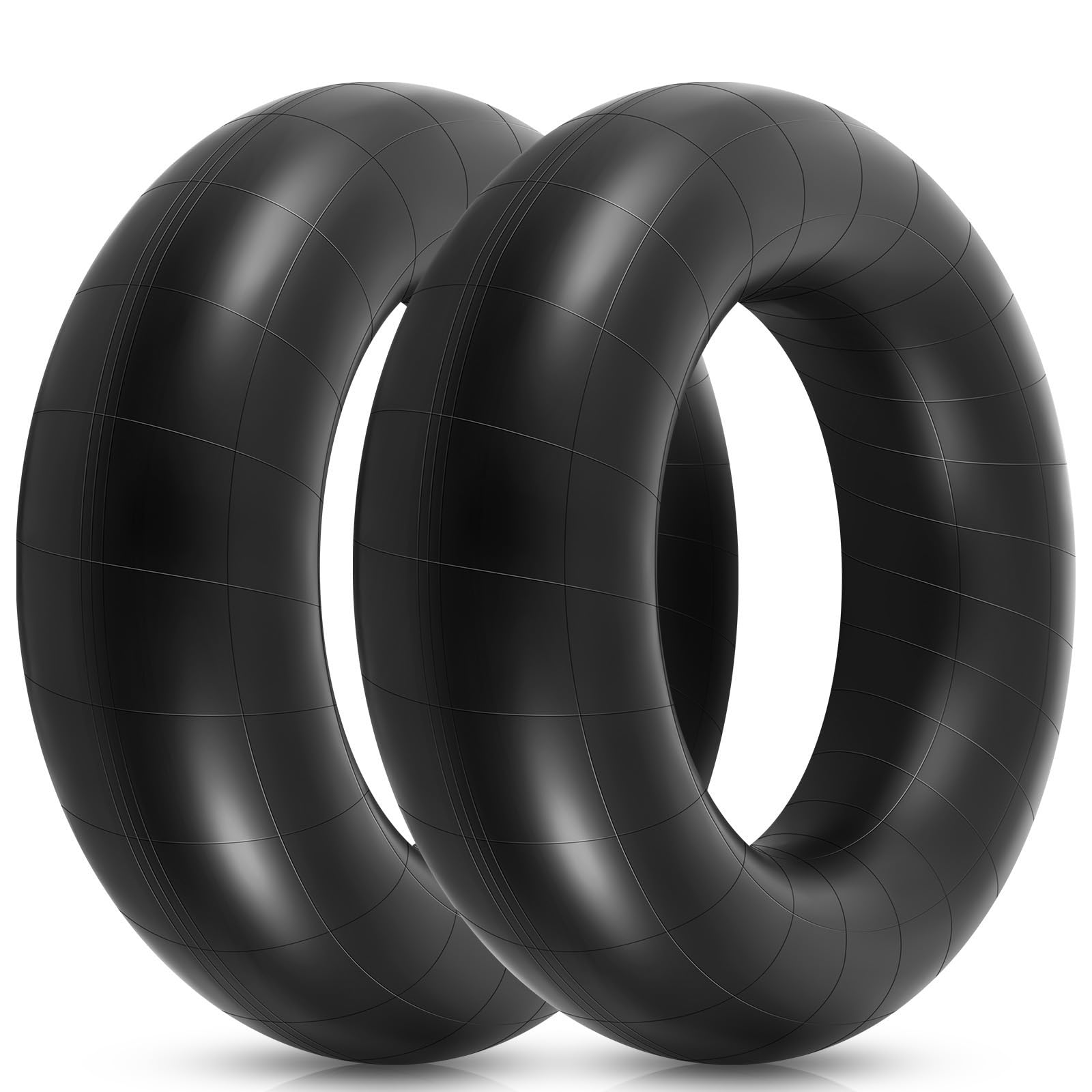 BBTO 2 Pcs 48 Inch River Tube for Floating Heavy Duty Rubber Inflatable Inner Tube Sled Large River Float for Swimming Winter Sl