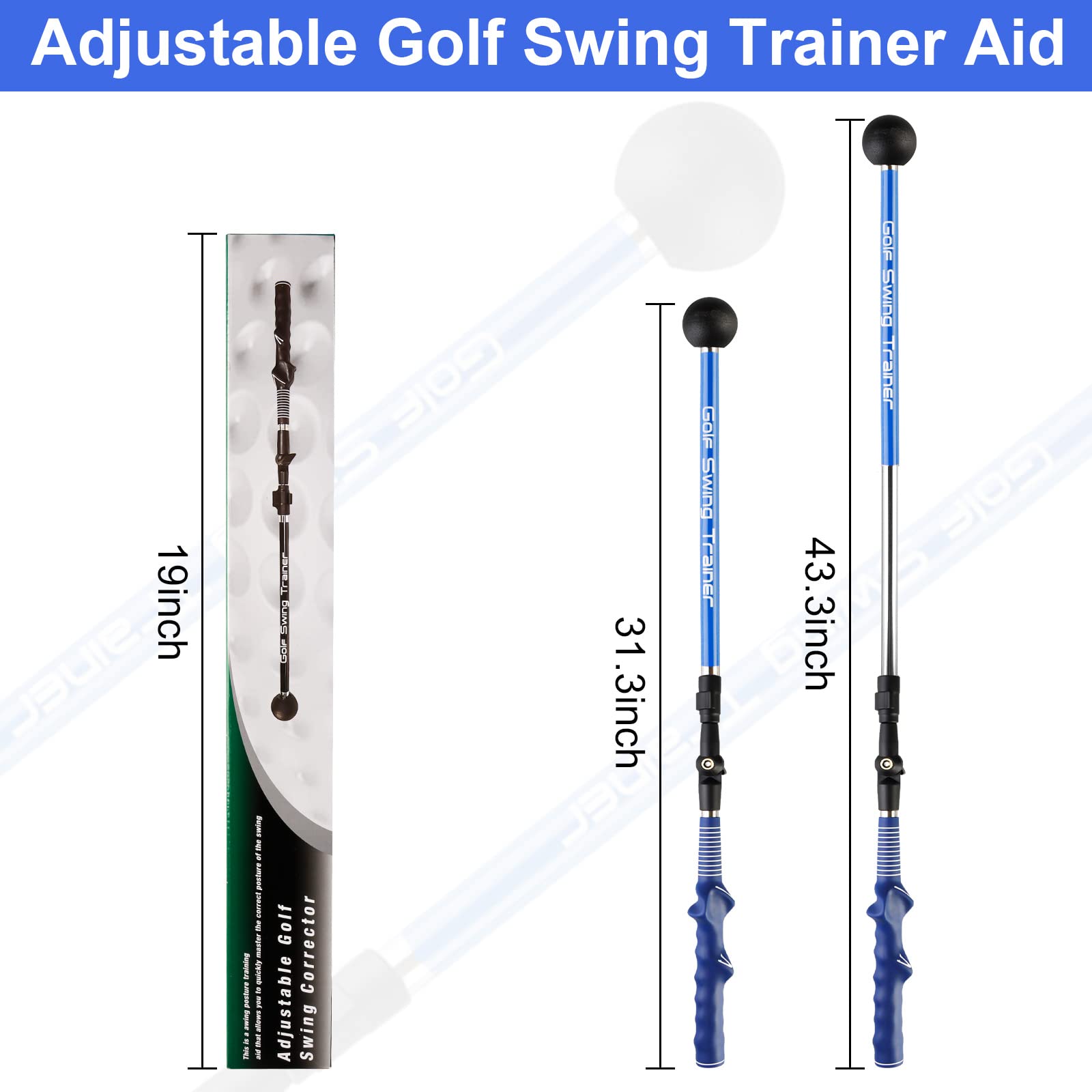 Taotop Golf Swing Trainer Aid Adjustable, Portable Golf Training Aid To Improve Hinge, Forearm Rotation, Shoulder Turn - Lightwe