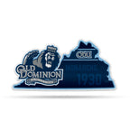 Rico Industries Ncaa Old Dominion Monarchs State Shape Shape Cut Pennant - Home And Living Room D  Cor - Soft Felt Ez To Hang
