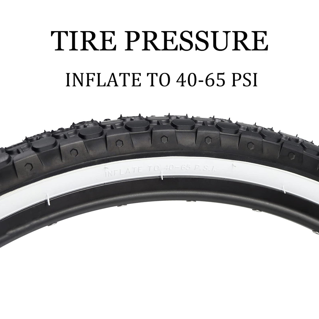 Hycline Bike Tire,26''X2.125''Folding Replacement Tire For Beach Cruiser Bicycle-White