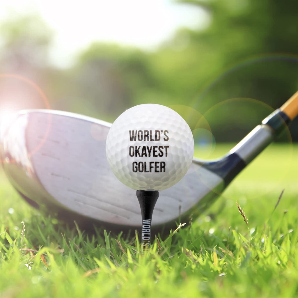 Horrible Balls Golf Funny Gift Sets- Funny Gag Novelty Present For Him For Golfers - Worlds Okayest Golfer Pack