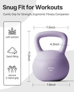 YOTTOY Soft Kettlebell,Kettlebell Anti-Slip Grip Weight for Home Workouts, Kettlebells Set Strength and Safety Guaranteed (Purpl