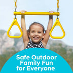 Jungle Gym Kingdom Swing Sets For Backyard, Monkey Bars & Swingset Accessories - Set Includes 18'' Trapeze Swing Bar & 48'' Heav