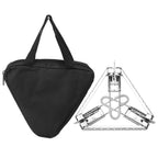 Fastuu Camping Pot Stand, Foldable Stainless Steel Stove Pot Rack, Portable Outdoor Fuel Grill Tripod For Camping Wood Stove, Si