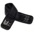Ovation Ovsellerie Airform Chafeless Dressage Girth - Cushioned Textured Soft Horse Girth with Stainless Steel Hardware, Black, 