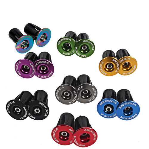 1 Pair Aluminum Bike Handlebar End Plugs, Expanding Locking Bar End Caps for Road Bike Mountain Bike MTB BMX Fixie, Bar End for 