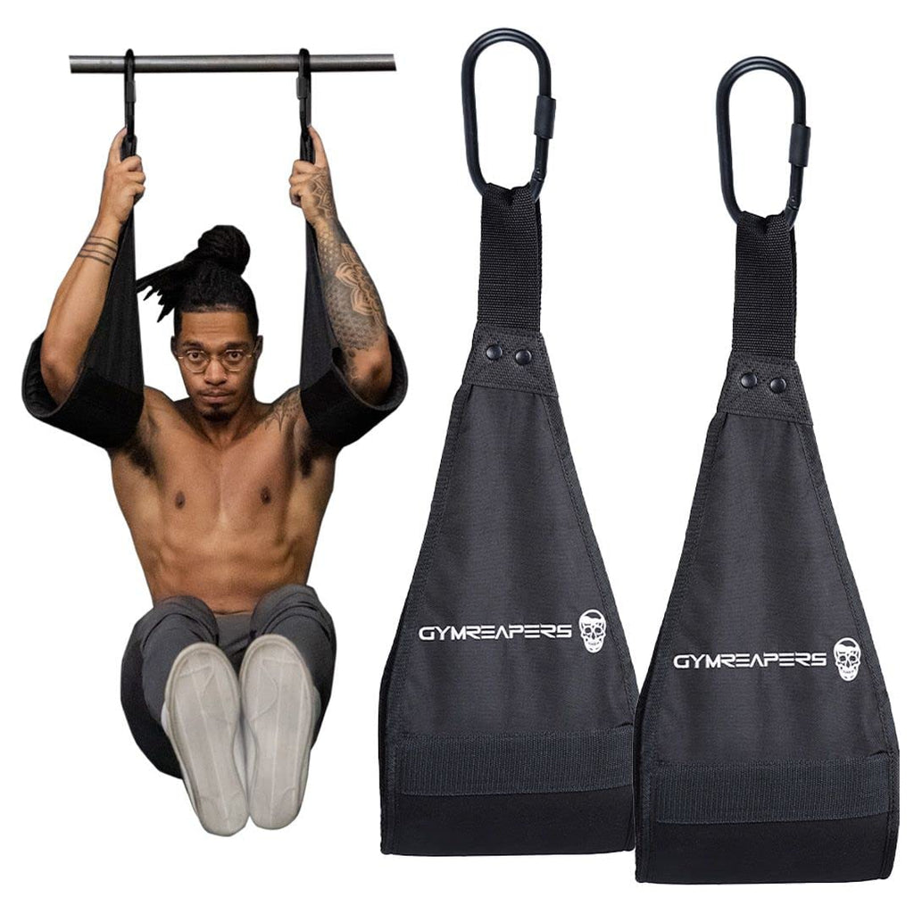 Gymreapers Hanging Ab Straps For Core Strength And Abdominal Training - Padded Adjustable Arm Supports For Bodyweight Exercises 