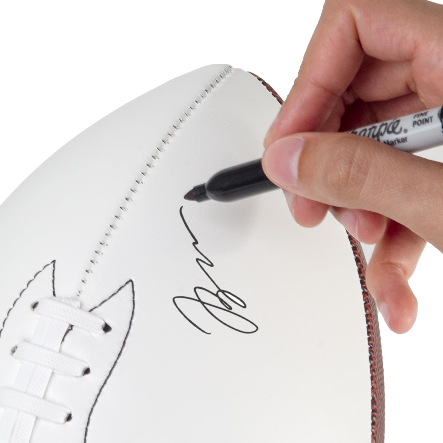 Logo Brands NCAA Georgia Bulldogs Official Size Autograph Football -Smooth White Panel for Signatures, Display, or Collecting NC
