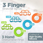 14 Pack Hand Grip Strengthener Set Forearm Adjustable Resistance Hand Gripper, Finger Exerciser, Finger Stretchers, Grip Rings H