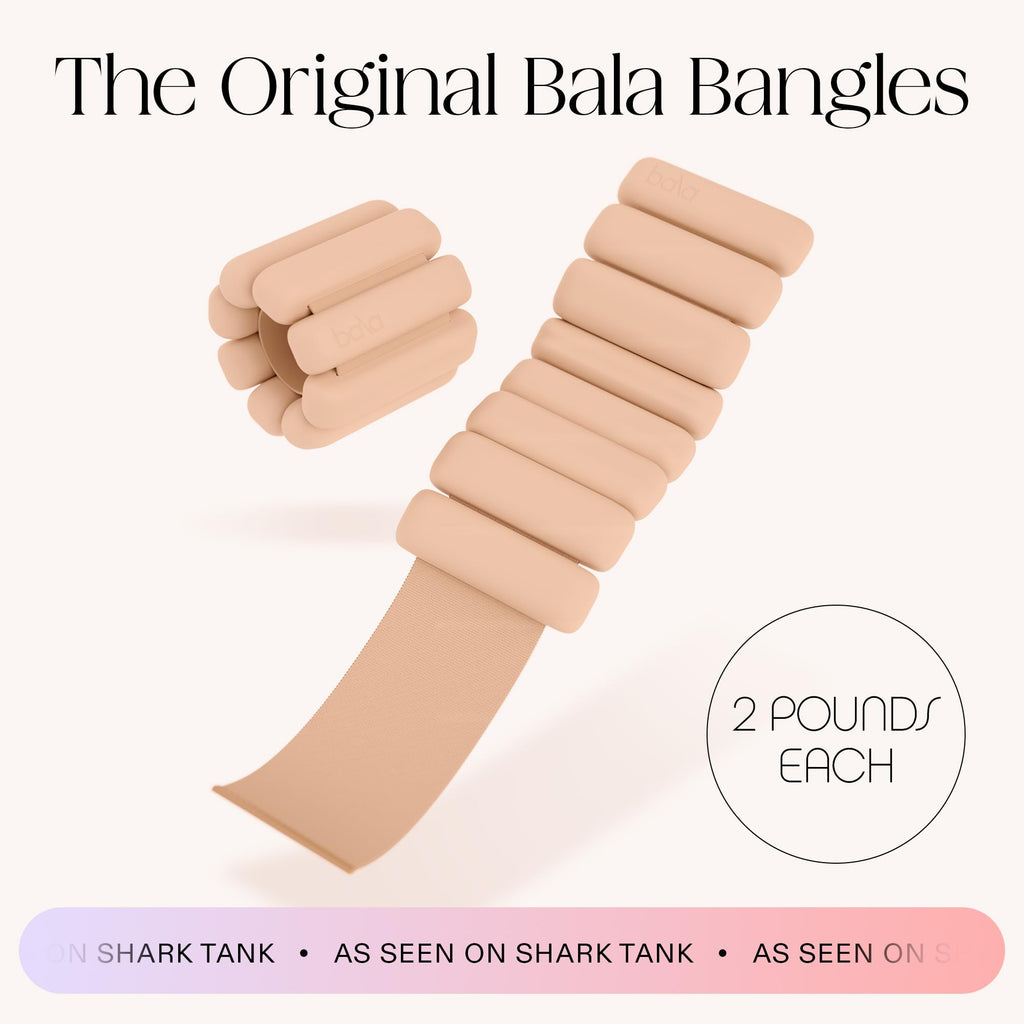 Bala Bangles Wrist & Ankle Weights for Women & Men - Adjustable Silicone Weighted Bracelet Set for Gym, Yoga & Pilates - Arm & L