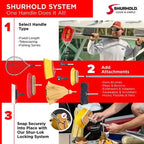 Shurhold Classic 6'' Soft Bristle Boat Deck Brush, Safe For Use On Gelcoat, Fiberglass And Painted Surfaces, Attachable To Any H