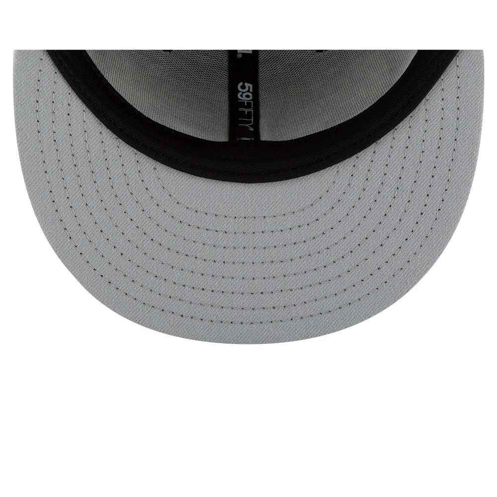 New Era 59Fifty Hat Mlb Basic Los Angeles Dodgers La Black/White Fitted Baseball Cap (7)