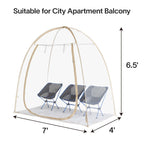 Eighteentek Clear Sports Tent 540 View Transparent Pvc House Room Greenhouse Camping Tent Canopy Gazebos Weatherproof Pop-Up Ten