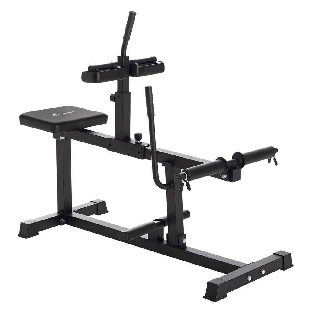 Soozier Adjustable Seated Calf Raise Machine, Leg Machines Home Gym, For Calf, Waist, Arm Training