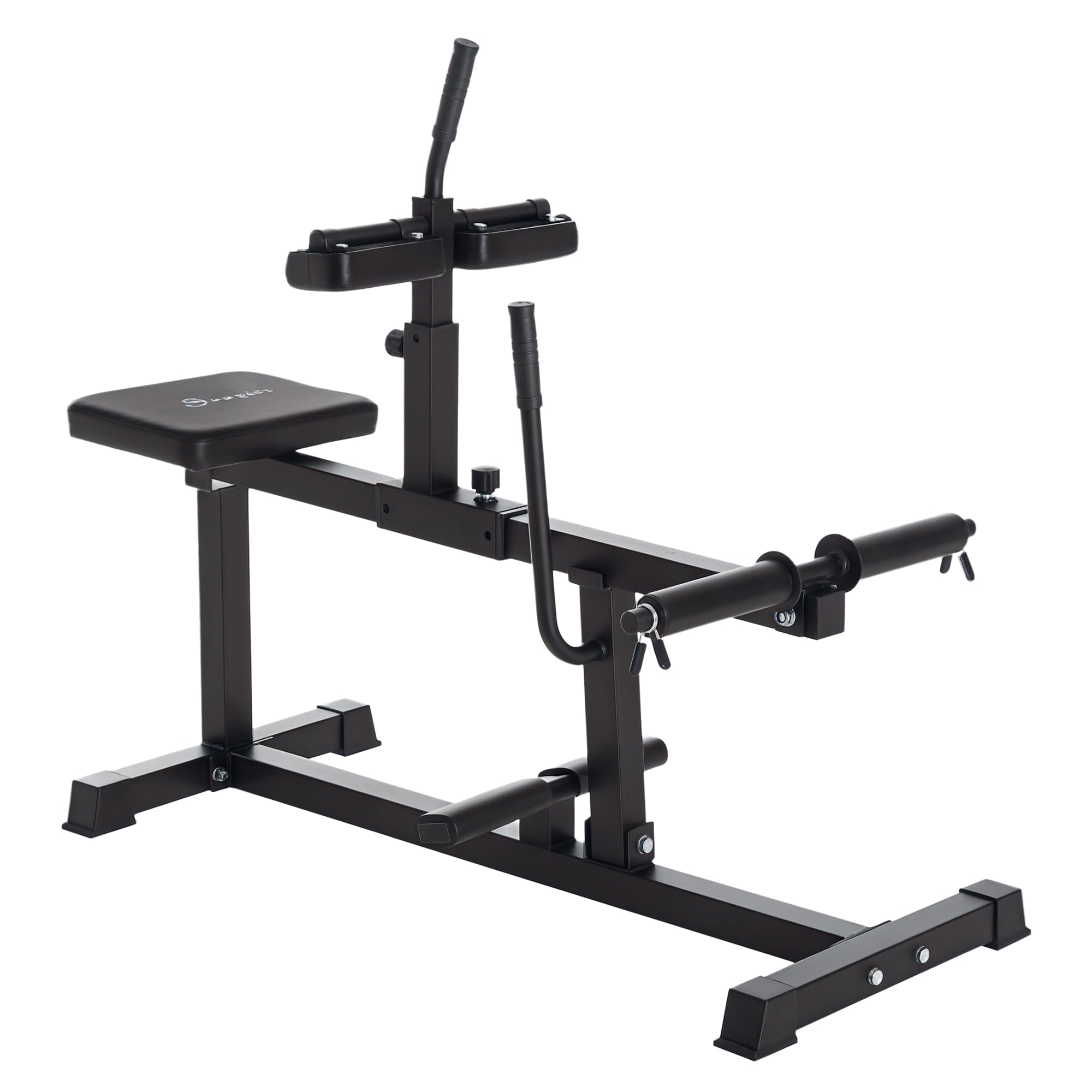 Soozier Adjustable Seated Calf Raise Machine, Leg Machines Home Gym, For Calf, Waist, Arm Training