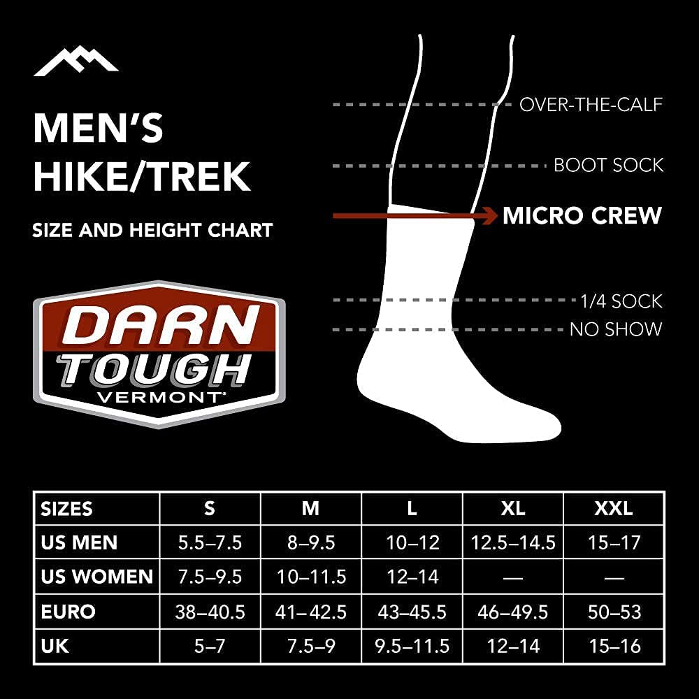 Darn Tough Vermont Micro Crew Sock Cushion 1466 Athletic Socks,Olive,XL