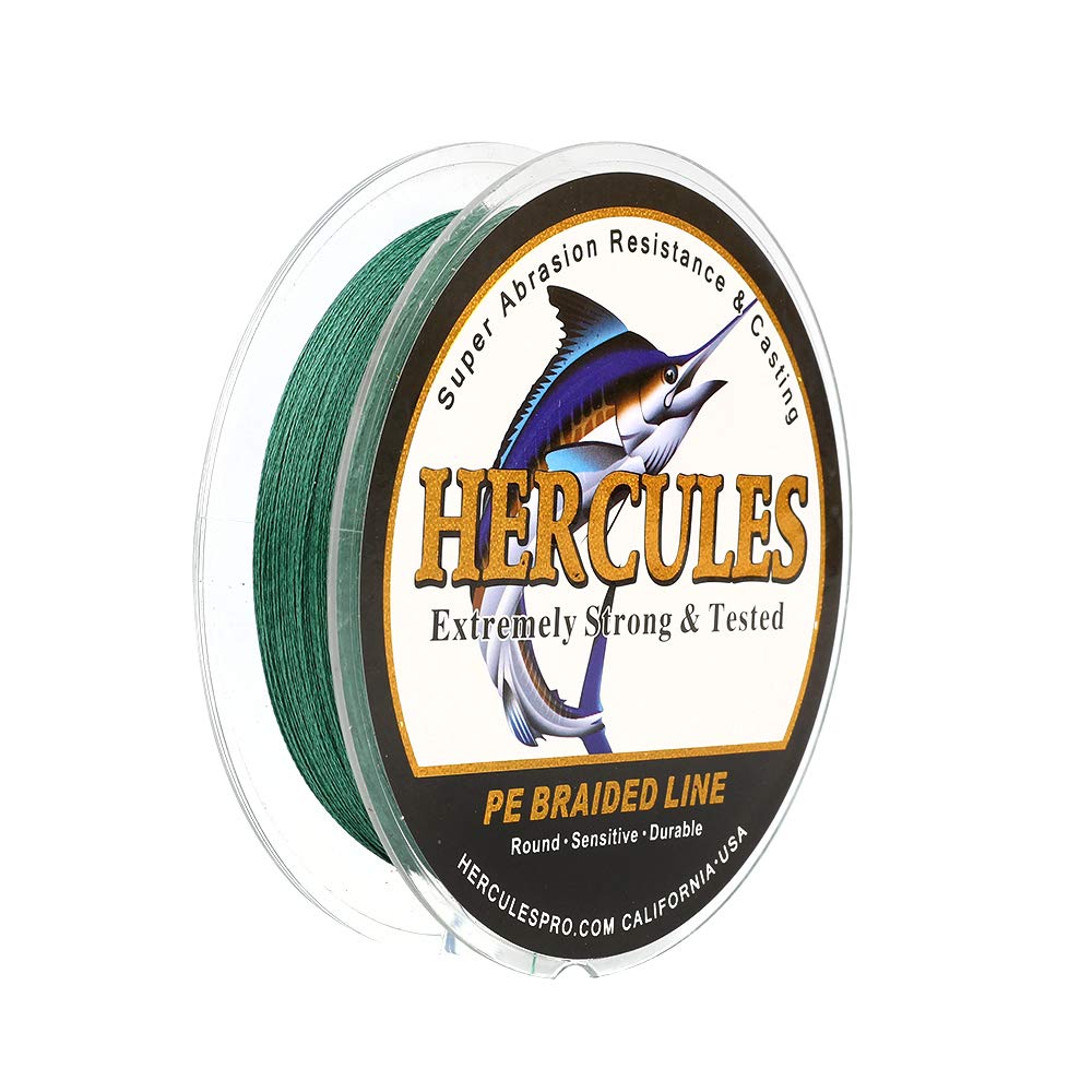 HERCULES Super Strong 300M 328 Yards Braided Fishing Line 40 LB Test for Saltwater Freshwater PE Braid Fish Lines 4 Strands - Gr