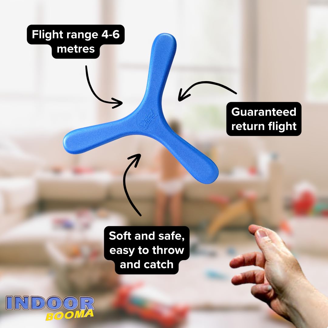 Wicked Indoor Booma - The World'S Best Indoor Boomerang. Special Memorang Foam To Play Safe At Home/Backyards. 1 Random Color Bo