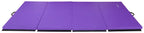 Signature Fitness All Purpose 4X8X2'' Extra Thick High Density Anti Tear Gymnastics Gym Folding Exercise Aerobics Mats, Purple