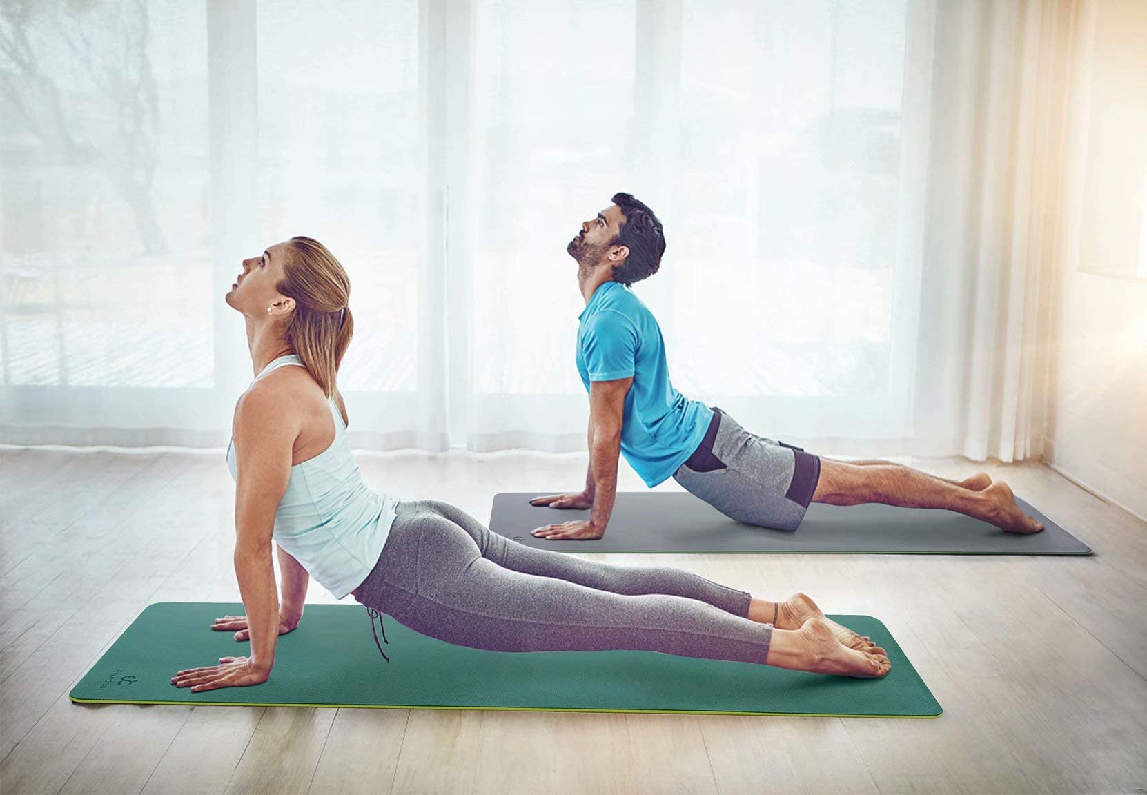 Ewedoos Yoga Mat Non Slip Tpe Yoga Mats Exercise Mat Eco Friendly Workout Mat For Yoga, Pilates And Floor Exercise Thick Fitness