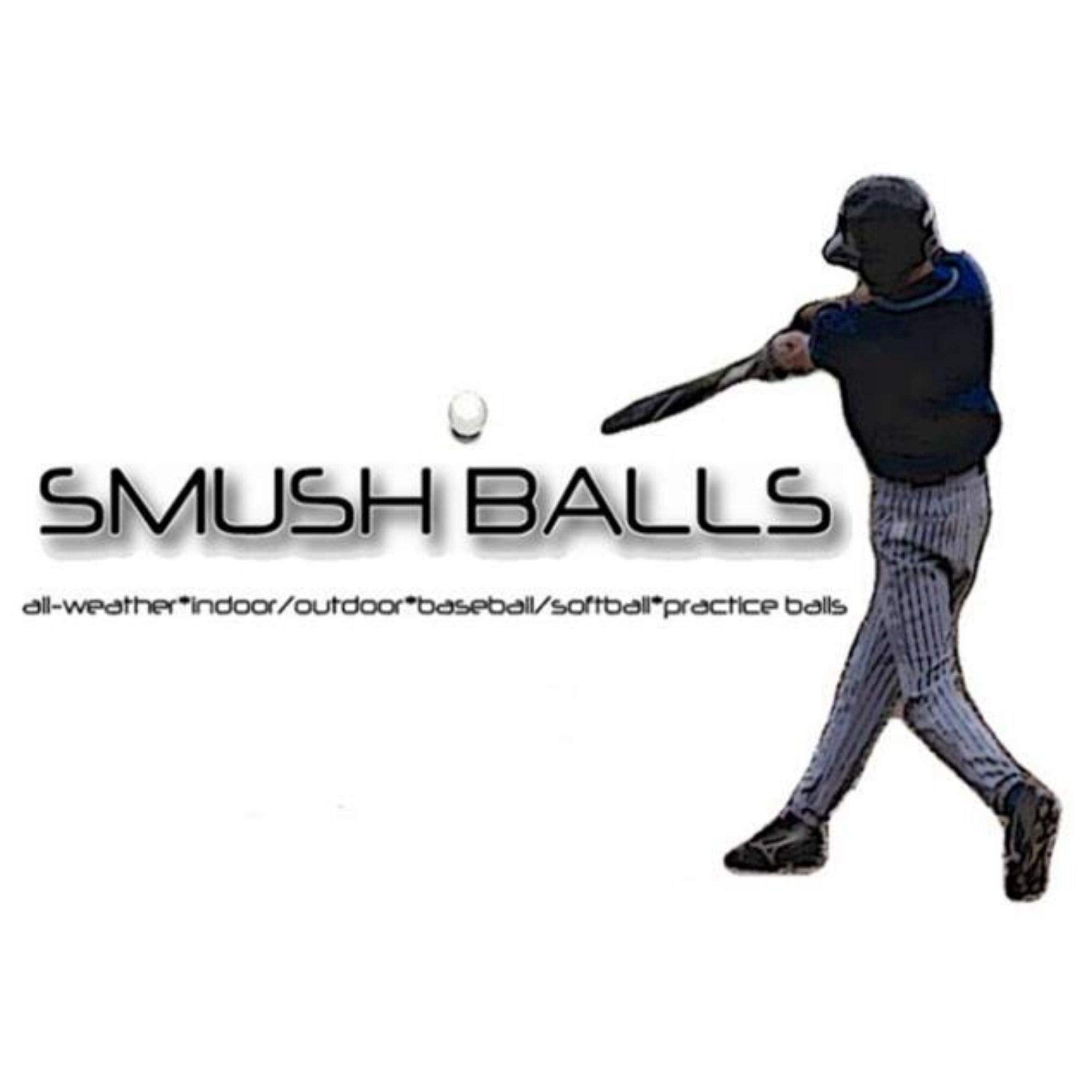 Smushballs - The Ultimate Anywhere Baseball Softball Batting Practice Training Ball - White (36)