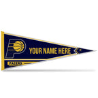 Rico Industries Nba Basketball Indiana Pacers Personalized - Custom 12'' X 30'' Soft Felt Pennant - Ez To Hang